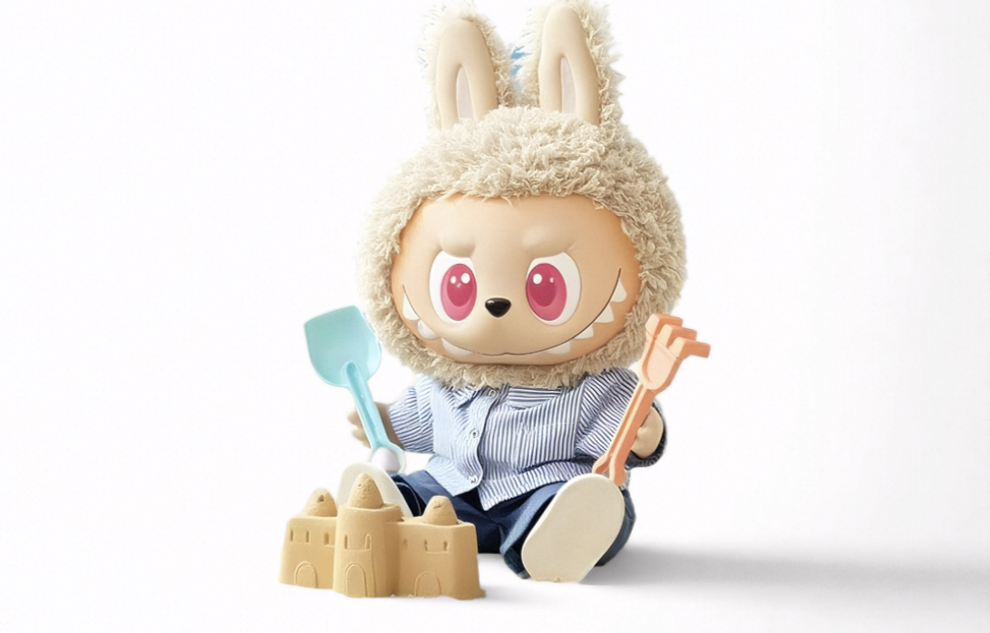 Fundo branco de Labubu Fundo branco de Labubu