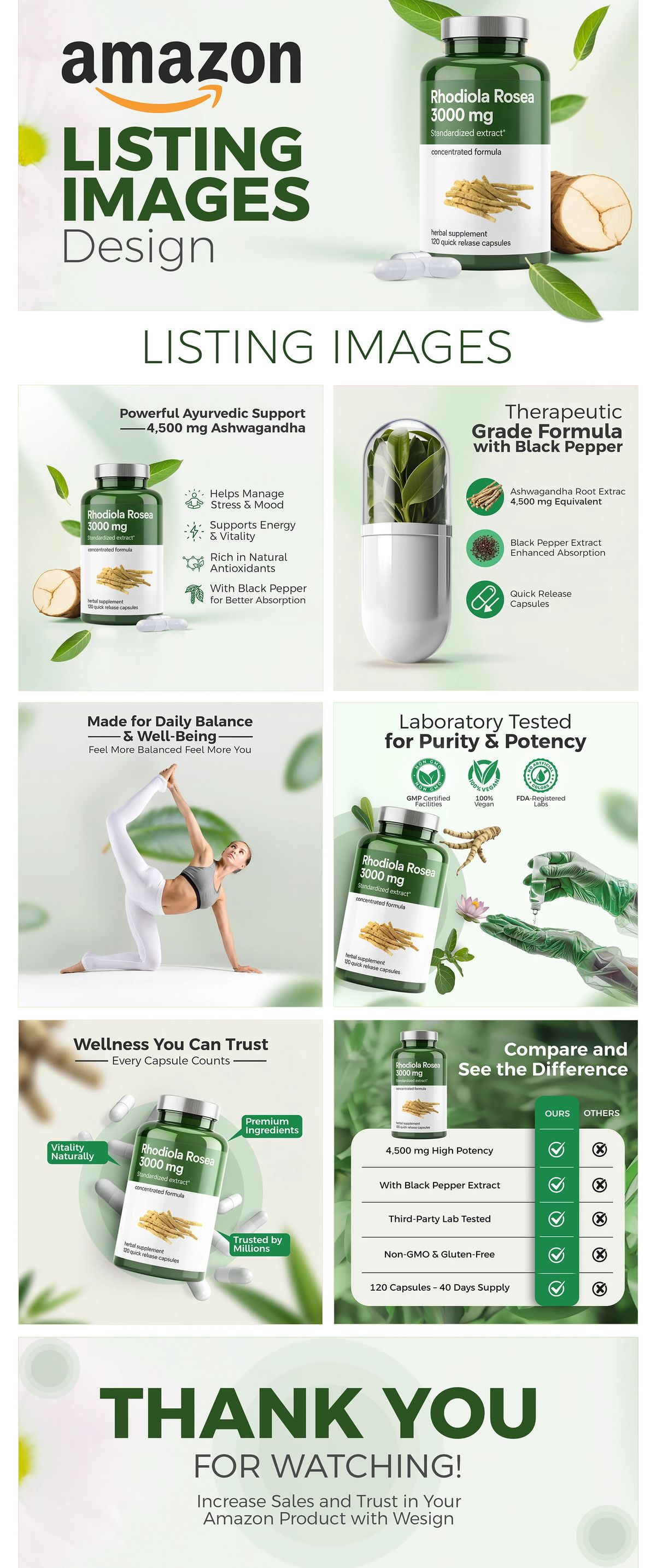 Rhodiola supplement comparison chart highlighting potency and purity against competitors, featuring white background styling. Rhodiola supplement comparison chart highlighting potency and purity against competitors, featuring white background styling.