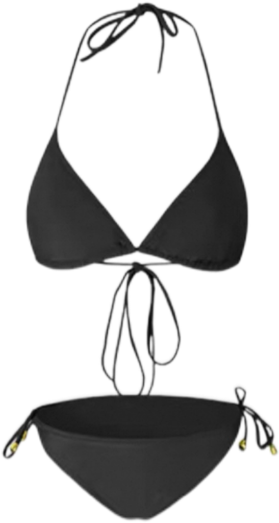 A standard flat lay of a bikini