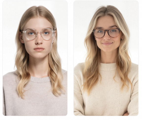 women model for glasses