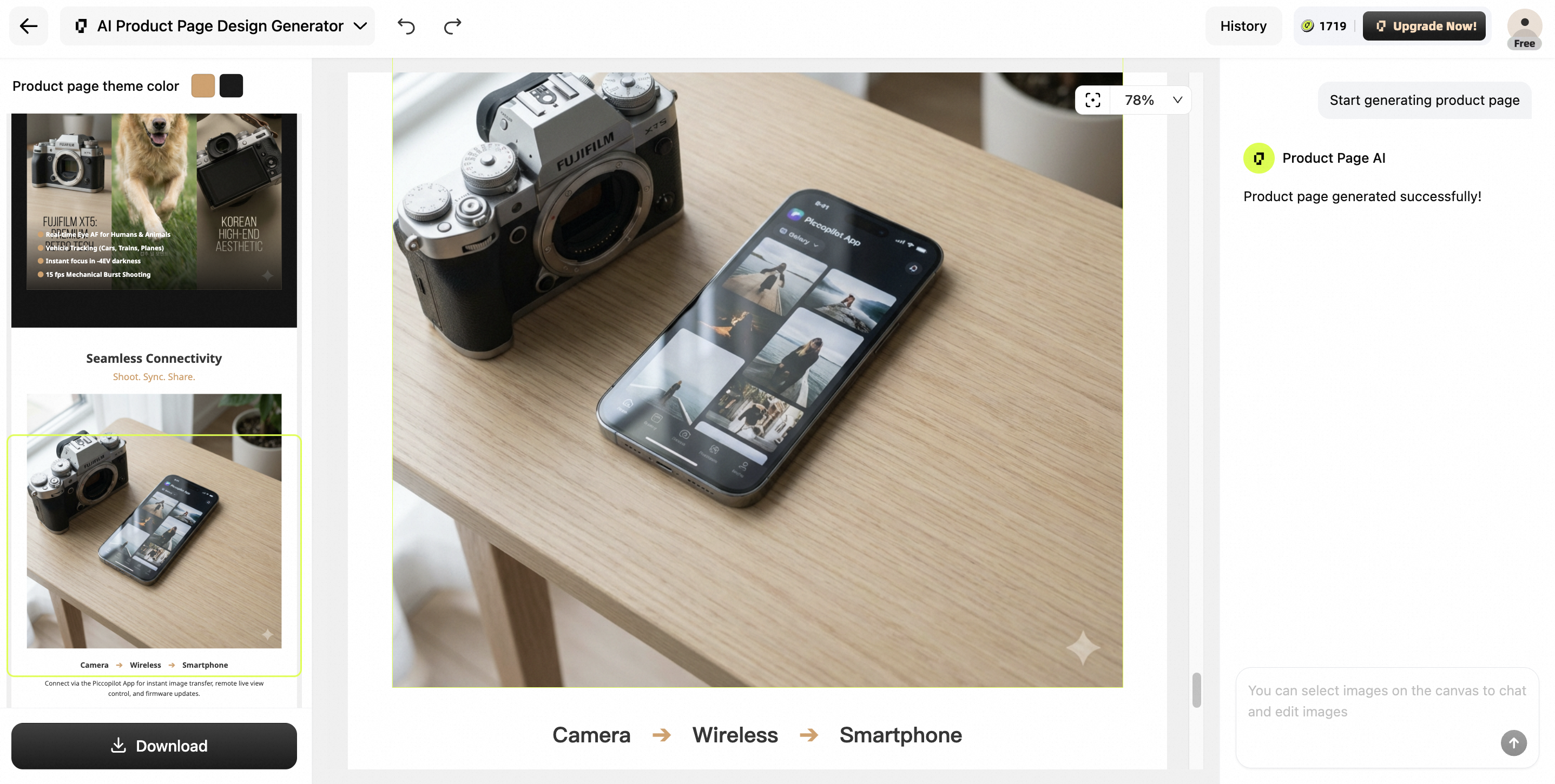 Generate, Chat-to-Edit & Sync
